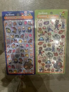 ボンボンドロップシール通常サイズ・ミニ【正規品】ズートピア2点