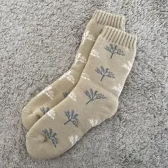 もこもこレディースソックス ベージュ