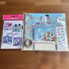 【ディズニー】２点セット　ポストカード　クリアホルダー　ステーショナリーセット