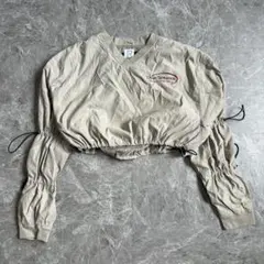 【1点物】RE MADE by spinns（one）ショート丈＊胸ロゴ刺繍＊