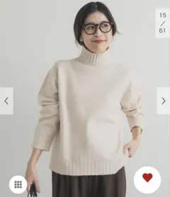 試着のみの美品!ニットセーター タートルネックニットプルオーバー