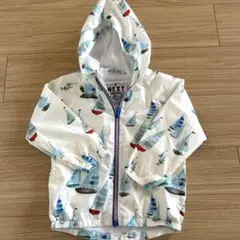 next ジャケット コート フード付 2〜3 歳 船柄