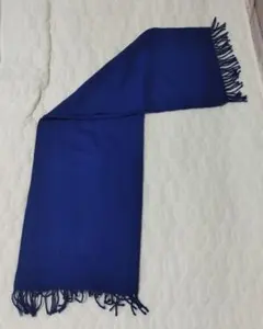 Calvin Kent ネイビー マフラー フリンジ付き