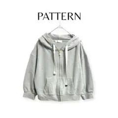 【パターン】PATTERN パーカー ジップ フード グレー size M