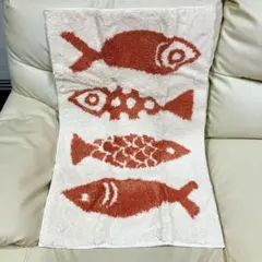 50×80cm 玄関マット　魚デザイン 室内用マット　魚　カーペット生地