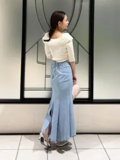 FRAY I.D フレイアイディー　デニムイレヘムマーメイドスカート