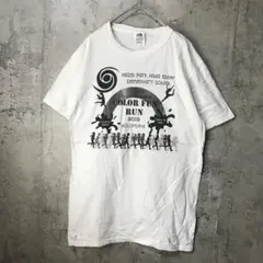 B2388古着　Tシャツ バックプリント　白　90s Y2K