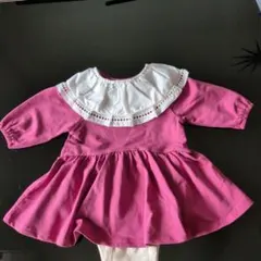 petit main ピンク フリルワンピース