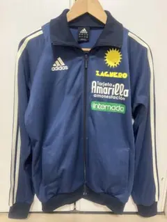adidas トラックジャケット 青
