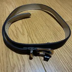 黒 合成皮革 ベルト 金属バックル　全長96センチ