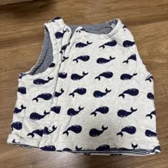 クジラ柄 ベビーベスト　プチバトー