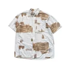 7TSM2 総柄半袖シャツ　L インポート　古着　used