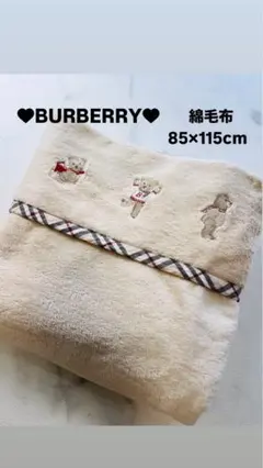 新品未使用　BURBERRY 綿毛布 140cm x 200cm BURBERRY バーバリー 綿毛布 高級シール織 140×200 2枚セット