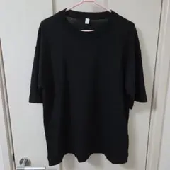 グローバルワーク　半袖 ニット Tシャツ ブラック Lサイズ