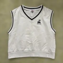 pink latte ホワイト Vネック ベスト XS
