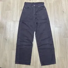 ダークグレー ワイドレッグデニム ハイウエスト