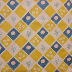 お花格子柄☆カットクロス