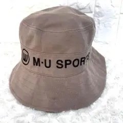 M・U　SPORTS　バケットハット　LL　ロゴ刺繍　ブラウン
