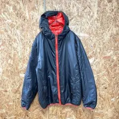 UNIQLO ユニクロ リバーシブル中綿ジャケット フーディー ブラウン メンズ