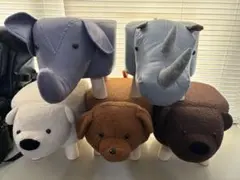 アニマル スツール ぬいぐるみ ゾウ サイ イス チェア トリケラトプス
