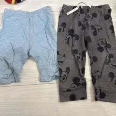 ユニクロ GAPミッキーマウス柄 ボトムス 2点セット 80サイズ