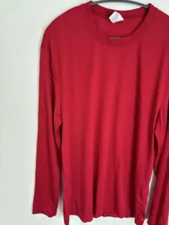 Hanes Cool DRI レッド Tシャツ XL 長袖 ロンT インナー