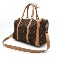 【GUCCI】2wayバッグ　ミニボストンバッグ　流れ星柄　キャンバス　レザー