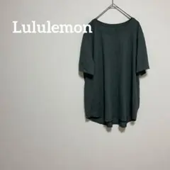 美品✨Lululemon ダークグリーン Tシャツ ルーズフィット 夏服