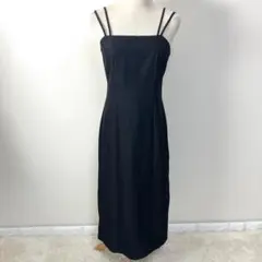 JUNOAH ワンピース Iラインキャミワンピース ブラック M