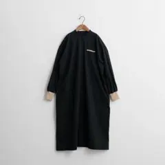 motone ワンピース　M ロング　スタンダード　黒　モートン　長袖　日本製 motone/スタンダードワンピース -羽織りとしても使える、シワに