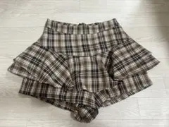 GRLグレイル チェック柄ラウンディングフリルキュロット S [ac2562］のサムネイル