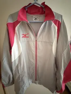 Mizuno ウィンドブレーカー グレー/ピンク