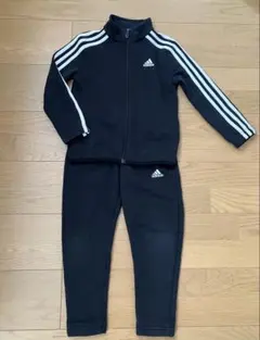 adidas キッズ セットアップ トラックスーツ ジャージ 110cm 黒