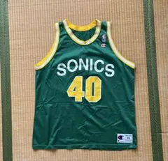 チャンピオン NBA スーパーソニックス ゲームシャツ XL 刺繍ロゴ USA製