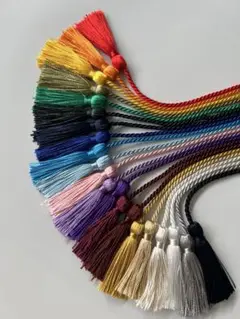 新色入荷！8本セットタッセル付き54cn紐つまみ細工リースハーバリウム飾り