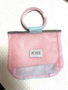 POTETE ピンク メッシュ エコバッグ
