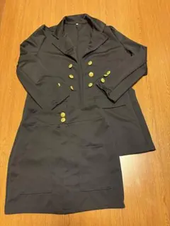 黒 ダブルブレストセットアップ スカート Mサイズ ドレス