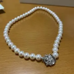 真珠 ネックレス シルバー留め具