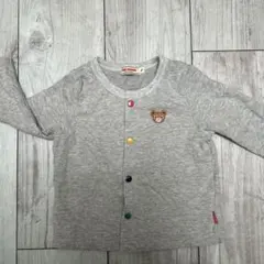 ミキハウス グレー カーディガン 70-80