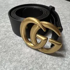 GUCCI ブラックベルト GGロゴ