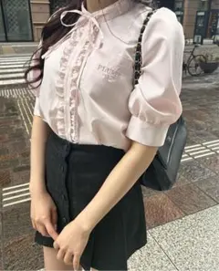 one after another NICE CLAUP / ボウタイブラウス