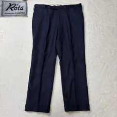 美品 Rota ロータ イタリア製 スラックス ヘリンボーン ネイビー スーツのサムネイル