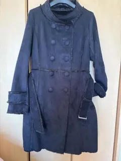 COMME CA ISM ブラックコートLサイズ 裏起毛