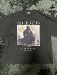 AMNJX PSYCHO Tシャツ 平本蓮 AMNJX PSYCHO JAPS オーバーサイズTシャツ L ブラック