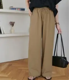 【美品】ディスコート　とろみイージーパンツ
