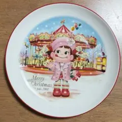 不二家　ペコちゃん　クリスマス　皿　1枚　プレート　 ペコ　ケーキ　2008のサムネイル