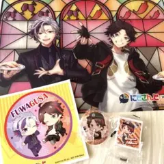 くら寿司にじさんじ ビッくらポン缶バッジ消しゴム シール下敷き 三枝明那 不破湊