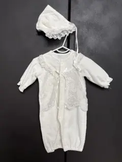 ホワイト ベビードレス サイズ60〜70cm