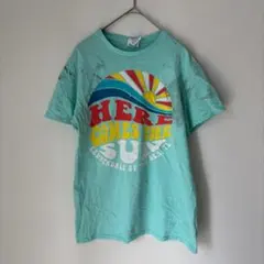 デルタ Ｔシャツ クルーネック 半袖 プリント Ｓ 緑 コットン 夏 ビーチのサムネイル