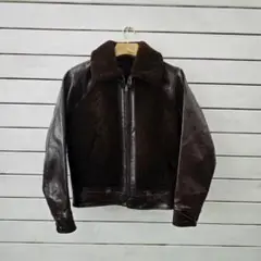 グリズリージャケット　熊ジャン　茶芯ホースハイド　ライダースレザージャケットXL グリズリージャケット熊ジャン茶芯ホースハイドライダースレザー